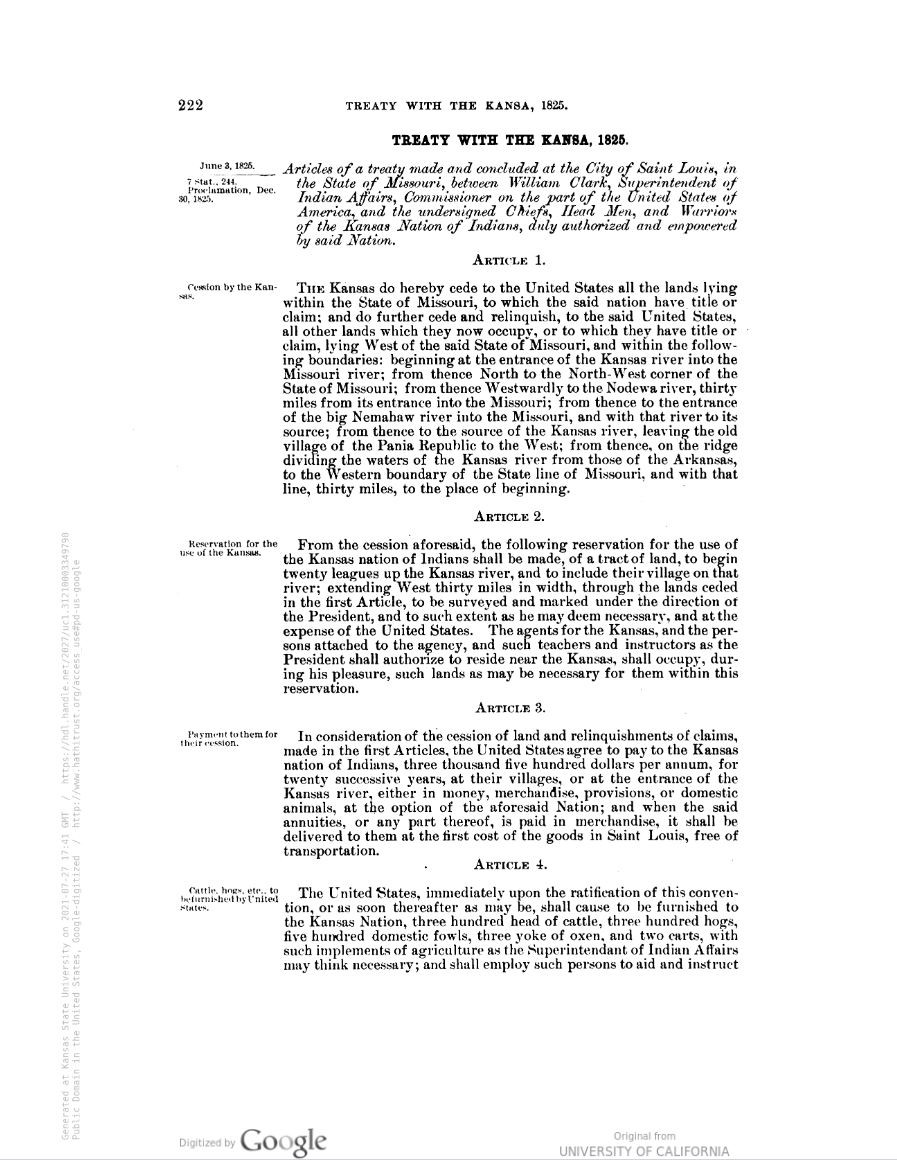 Sample of the Treaty of 1825